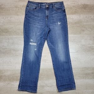 INC Straight Leg Cropped Distressed Jeans Size 12